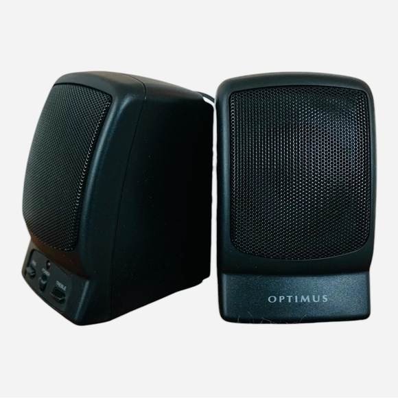 RadioShack Speakers Optimus AMX-4 One Pair Portable Amplified Speaker System - Picture 5 of 7